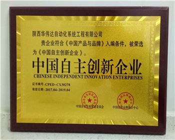自動化系統(tǒng)中國自主創(chuàng)新榮譽